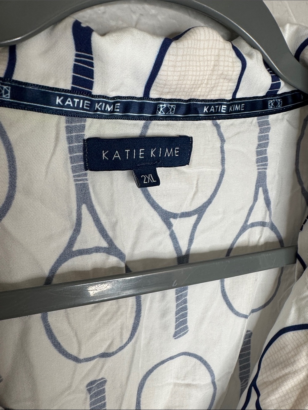 Katie Kime Pajama Pants Set Tennis Time 2XL XL - Picture 5 of 13